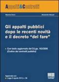 Gli appalti pubblici dopo le recenti novità e il decreto «del fare»