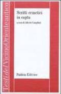 Scritti ermetici in copto. L'ogdoade e l'enneade, preghiera di ringraziamento, frammento del discorso perfetto