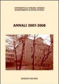 Annali del Dipartimento di studi storici dell'Università Ca' Foscari di Venezia 2007-2008