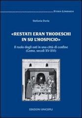 Restati eran thodeschi in su l'hospicio. Il ruolo degli osti in una città di confine. (Como, secoli XV-XVI)