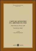 Carte del monastero di S. Abbondio di Como. Dalla fondazione all'anno 1200