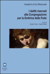 I delitti riservati alla congregazione per la dottrina della fede