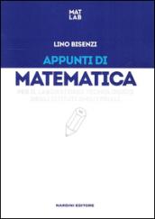 Appunti di matematica per il laboratorio tecnologia degli istituti industriali