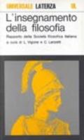 L'insegnamento della filosofia. Rapporto della Società filosofica italiana