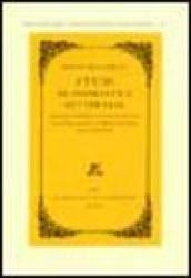 Studi di onomastica letteraria. Angelico Aprosio, Niccolò Amenta, Giuseppe Parini, Giorgio Bassani, Elsa Morante