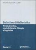 Bollettino di italianistica. Rivista di critica, storia letteraria, filologia e linguistica (2007): 1