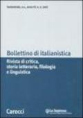 Bollettino di italianistica. Rivista di critica, storia letteraria, filologia e linguistica (2007)