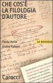 Che cos'è la filologia d'autore