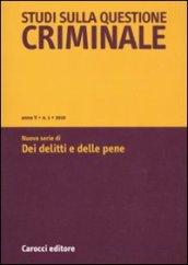 Studi sulla questione criminale (2010)