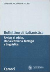 Bollettino di italianistica. Rivista di critica, storia letteraria, filologia e linguistica (2011)