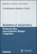 Bollettino di italianistica. Rivista di critica, storia letteraria, filologia e linguistica (2011)