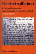 Pensieri sull'etimo. Riflessioni linguistiche nello «Zibaldone» di Giacomo Leopardi