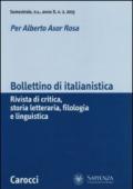 Bollettino di italianistica. Rivista di critica, storia letteraria, filologia e linguistica (2013)