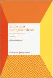 Stili e testi in lingua tedesca. Strumenti per l'analisi