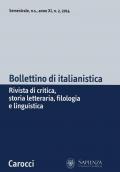 Bollettino di italianistica. Rivista di critica, storia letteraria, filologia e linguistica (2014). Vol. 2