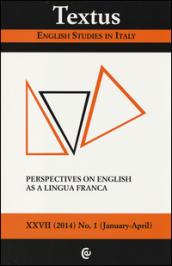 Textus. English studies in Italy (2014). 1.Perspectives on English as lingua franca