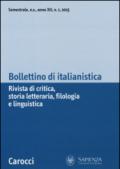 Bollettino di italianistica. Rivista di critica, storia letteraria, filologia e linguistica (2015)