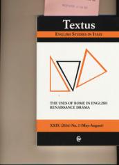 Textus. English studies in Italy (2016). 2.