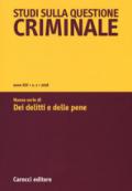 Studi sulla questione criminale (2018). Vol. 1