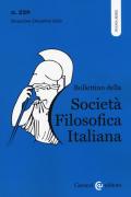 Bollettino della società filosofica italiana. Nuova serie (2019). Vol. 228: Settembre-Dicembre.