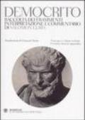 Democrito. Raccolta dei frammenti, interpretazione e commentario. Testi greci e latini a fronte. Versione russa in appendice. Ediz. multilingue