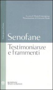 Testimonianze e frammenti. Testo greco a fronte