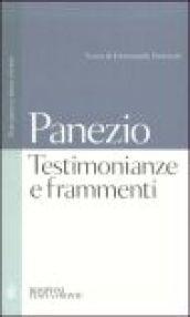 Testimonianze e frammenti. Testo greco e latino a fronte