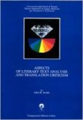 Aspects of literary text analysis and translation criticism