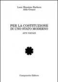 Per la costituzione di uno stato moderno. Atti vietati