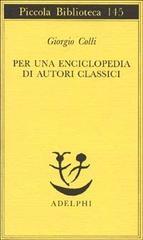 Per una enciclopedia di autori classici