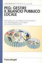 Peg: gestire il bilancio pubblico locale. Percorso di un piano economico dal programma elettorale all'amministrazione