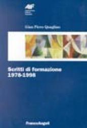 Scritti di formazione (1978-1998)