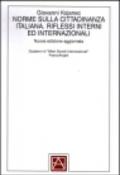 Norme sulla cittadinanza italiana. Riflessi interni ed internazionali