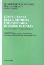 L'importanza della riforma universitaria in corso in Italia