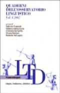 Quaderni dell'Osservatorio linguistico (2002): 1