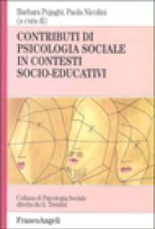Contributi di psicologia sociale in contesti socio-educativi