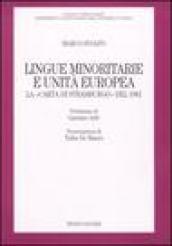 Lingue minoritarie e unità europea. La «Carta di Strasburgo» del 1981