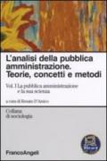 L'analisi della pubblica amministrazione. Teorie, concetti e metodi. 1.La pubblica amministrazione e la sua scienza