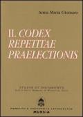 Il Codex repetitae praelectionis