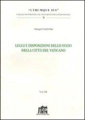 Leggi e disposizioni dello stato della Città del Vaticano: 3