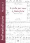 Liriche per voce e pianoforte. Catalogo. Ediz. critica