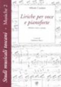 Liriche per voce e pianoforte. Catalogo. Ediz. critica