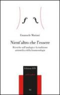 Nient'altro che l'essere. Ricerche sull'analogia e la tradizione aristotelica della fenomenologia