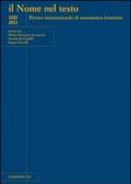 Il nome nel testo. Rivista internazionale di onomastica letteraria (2011): 13