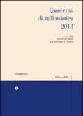 Quaderno di italianistica 2013