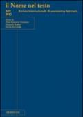 Il nome nel testo. Rivista internazionale di onomastica letteraria. 14.