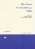 Quaderno di italianistica 2015