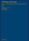 Il nome nel testo. Rivista internazionale di onomastica letteraria. 18.