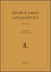 Studi e saggi linguistici (2016). 2.