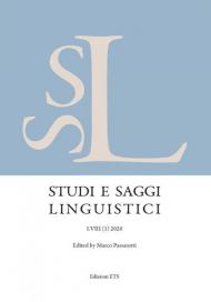 Studi e saggi linguistici (2020). Vol. 1